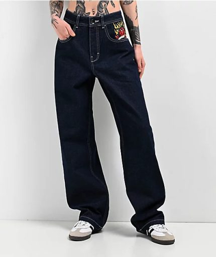Ninth Hall Idle Rinse Blue Women Jeans Denim